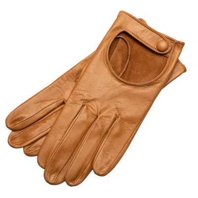1861 Glove Manufactory Brown Shield & Style - Men's Nappa Leather Urban Gloves In Camel