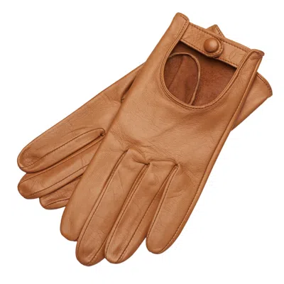 1861 Glove Manufactory Brown Shield & Style - Women's Nappa Leather Urban Gloves In Camel