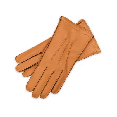 1861 Glove Manufactory Brown Treviso - Hand Sewn Deerskin Men's Gloves In Natural