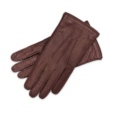 1861 Glove Manufactory Brown Treviso - Hand Sewn Deerskin Men's Gloves In Taupe
