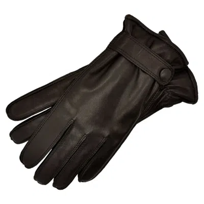 1861 Glove Manufactory Fiumicino - Black Leather Gloves For Men