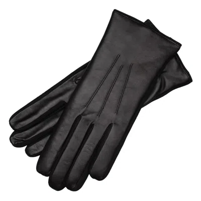 1861 Glove Manufactory Hand Made Women's Gloves - Nappa & Suede In Black