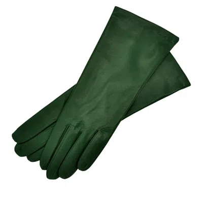 1861 Glove Manufactory Marsala - Women's Minimalist Leather Gloves In Olive Green Nappa Leather