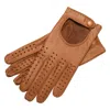 1861 Glove Manufactory Men's Brown Monza - Nappa Leather Driving Gloves For Man Camel In Brown