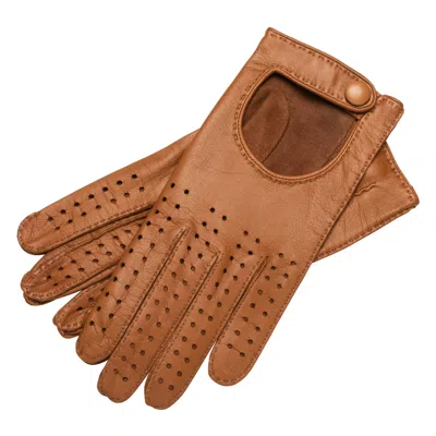 1861 Glove Manufactory Men's Brown Monza - Nappa Leather Driving Gloves For Man Camel