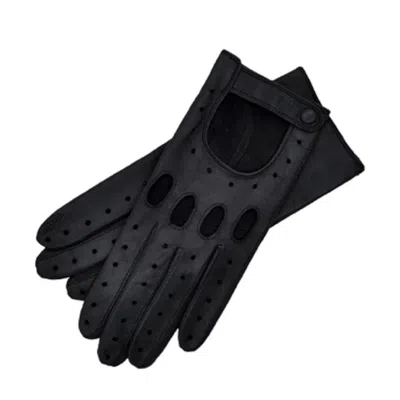 1861 Glove Manufactory Messina - Women's Leather Driving Gloves In Black