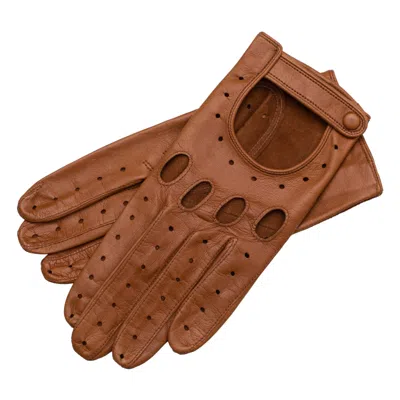 1861 Glove Manufactory Messina - Women's Leather Driving Gloves In Saddle Brown