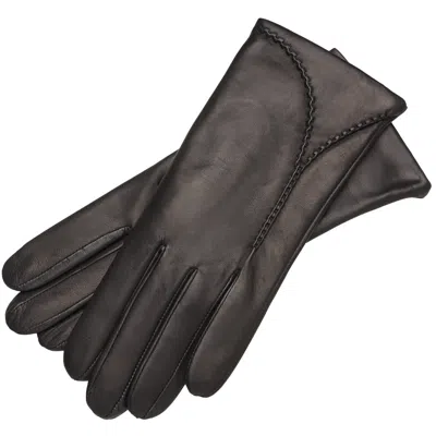 1861 Glove Manufactory Necchi - Black Leather Gloves For Women