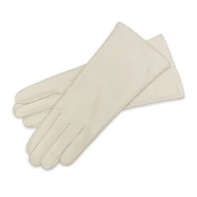 1861 Glove Manufactory Neutrals Marsala - Women's Minimalist Leather Gloves In Creme In Black