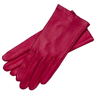 1861 Glove Manufactory Pink / Purple Medina - Women's Minimalist Leather Gloves In Hot Pink Nappa Leather In Pink/purple