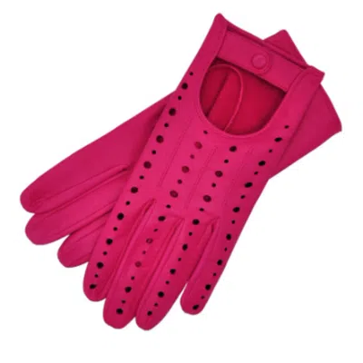 1861 Glove Manufactory Pink / Purple Rimini Women's Driving Gloves In Pink Nappa Leather In Pink/purple
