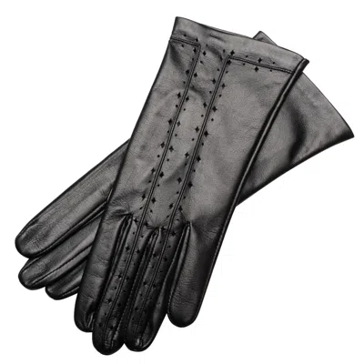 1861 Glove Manufactory Ravello - Black Leather Gloves For Women