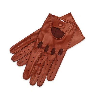 1861 Glove Manufactory Rome - Men's Handsewn Lambskin Driving Gloves In Brown