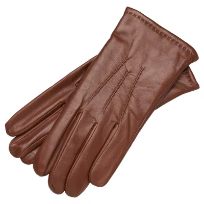 1861 Glove Manufactory San Severo - Men's Leather Gloves In Saddle Brown