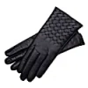 1861 Glove Manufactory Trani - Women's Woven Leather Gloves In Black In Leather