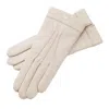 1861 Glove Manufactory Women's Neutrals Hamerli Caroline Creme Leather Gloves In Black
