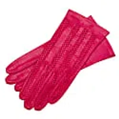 1861 Glove Manufactory Vernazza - Hot Pink Leather Gloves For Woman