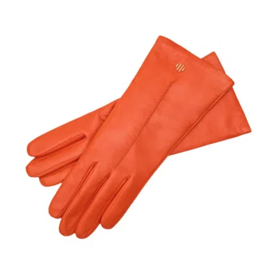 1861 Glove Manufactory Women's Yellow / Orange Hamerli Colette Orange Leather Gloves In Yellow/orange