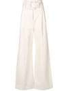 PROENZA SCHOULER PROENZA SCHOULER BELTED TROUSERS - WHITE