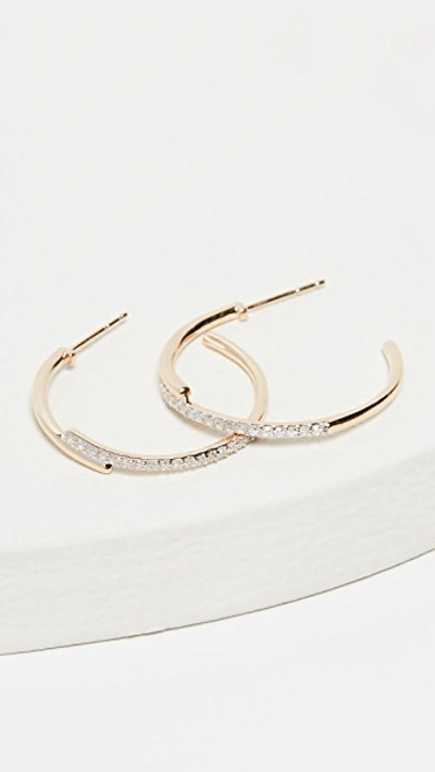 Adina Reyter 14k Medium Crossover Hoop Earrings In Gold