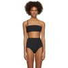 RUDI GERNREICH RUDI GERNREICH BLACK ONE STRAP BANDEAU BIKINI TOP