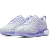 Nike Air Max 720 Sneakers In Pure Platinum/ Oxygen Purple