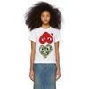 Comme Des Garçons Play Comme Des Garcons Play White And Red Camo Hearts T-shirt In White
