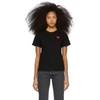 COMME DES GARÇONS PLAY COMME DES GARCONS PLAY BLACK AND RED HEART PATCH T-SHIRT