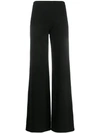 THEORY THEORY WIDE LEG TROUSERS - BLACK