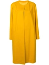 Liska Yarden Long Cashmere Coat In Yellow