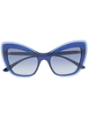 DOLCE & GABBANA DOLCE & GABBANA EYEWEAR OVERSIZED CAT EYE SUNGLASSES - BLUE