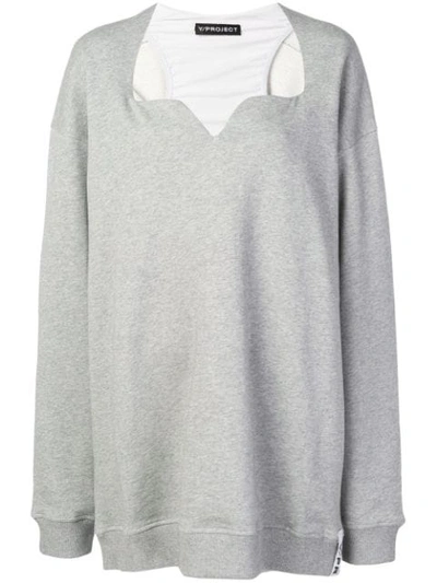 Y/project Push-up Sweatshirt In Grey