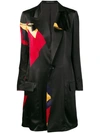 YOHJI YAMAMOTO YOHJI YAMAMOTO LONG BLAZER WITH PATCHWORK - 黑色