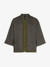 HAIDER ACKERMANN HAIDER ACKERMANN GRANDAD COLLAR THREE-QUARTER SLEEVE KIMONO STYLE SHIRT,193361018509813469242