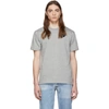 COMME DES GARÇONS PLAY GREY & BLACK HEART PATCH T-SHIRT