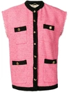 GUCCI GUCCI BOUCLÉ GILET - 粉色