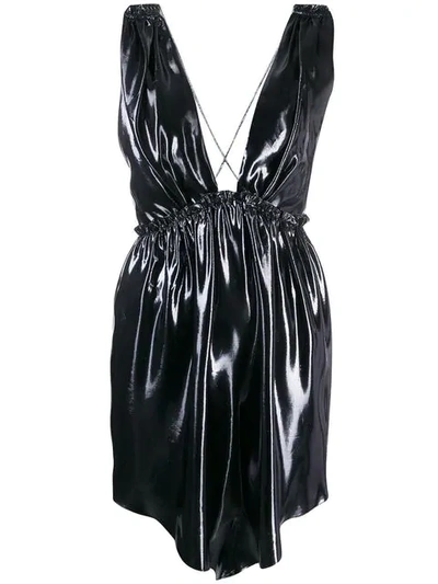 Isabel Marant Kyle Metallic Silk Mini Dress