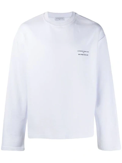 Ih Nom Uh Nit Runway Division Print Sweatshirt In White
