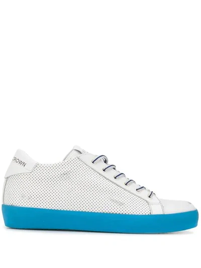 Leather Crown Classic Lo-top Trainers In White