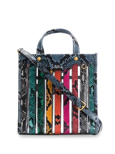 Anya Hindmarch Small Snakeskin Effect Tote - 蓝色 In Blue