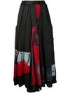 YOHJI YAMAMOTO YOHJI YAMAMOTO PATCHWORK FULL SKIRT - BLACK