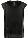 SEMICOUTURE SHEER HOODED VEST