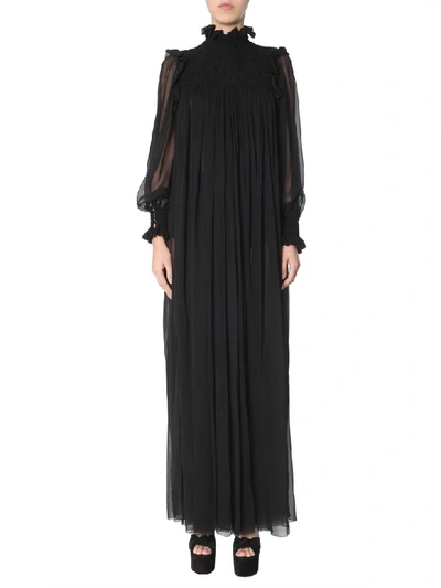 Saint Laurent Black Silk Dress
