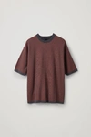 COS OVERSIZED KNITTED T-SHIRT,0741279002