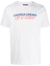 ANDREA CREWS ANDREA CREWS LOGO PRINT CREW NECK T-SHIRT - 白色