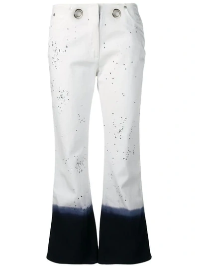 Miaou Paint Splatter Cropped Jeans - 白色 In White