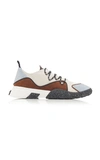 BALLY GADY LEATHER-TRIMMED SUEDE SNEAKERS,714672