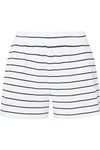 SKIN ASHLYN STRIPED PIMA COTTON AND MODAL-BLEND JERSEY PAJAMA SHORTS