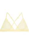 SKIN ODELYN COTTON-TULLE SOFT-CUP TRIANGLE BRA