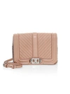 REBECCA MINKOFF Small Love Chevron Quilted Leather Crossbody Bag